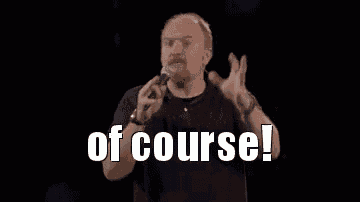 a man is holding a microphone in his hand and saying `` of course '' .
