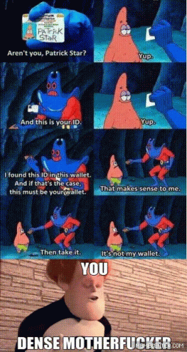 Thats Not My Wallet Patrick Star GIF - Thats Not My Wallet Patrick Star Dense GIFs