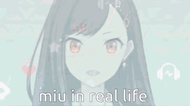 a close up of a girl with long hair and headphones .
