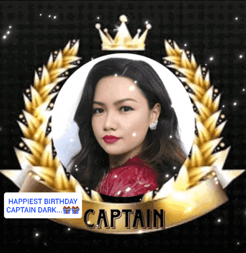 a picture of a woman with a crown and the name captain on it