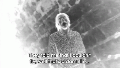 They Told Me That I Couldn'T Fly, Well That'S A Damn Lie... GIF - Dam Lie I Can Fly Negative Film GIFs