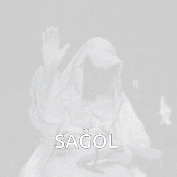 a man in a white robe with the word sagol on the bottom right