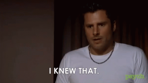 Shawn Spencer James Roday GIF - Shawn Spencer James Roday I Knew That GIFs