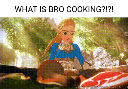 a cartoon of a girl cooking with the words what is bro cooking