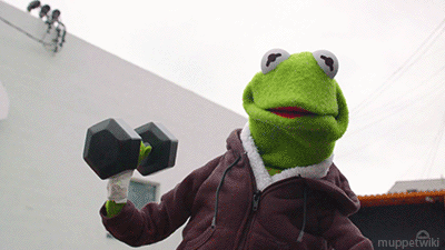 Kermit Weightlifting GIF - Kermit Weightlifting GIFs