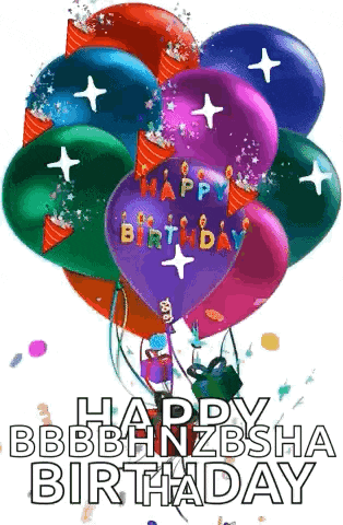 a bunch of colorful balloons with the words `` happy birthday '' on them