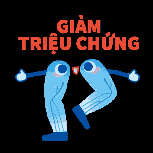 a cartoon character with the words giam trieu chung written on it