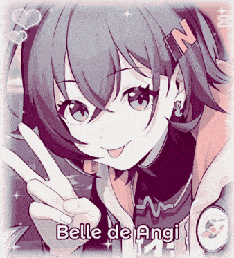 a picture of a girl with the name belle de angi at the bottom