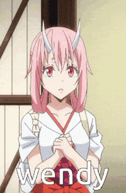 a girl with horns and the name wendy
