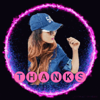 a woman wearing a la hat is in a pink circle with the words thanks