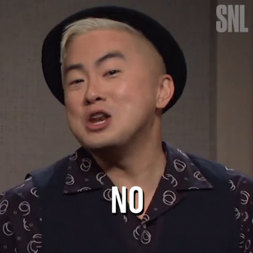 No Bowen Yang GIF - No Bowen Yang Saturday Night Live GIFs