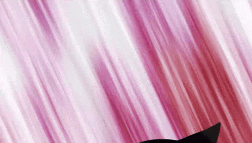 a pink and white striped background with a black outline