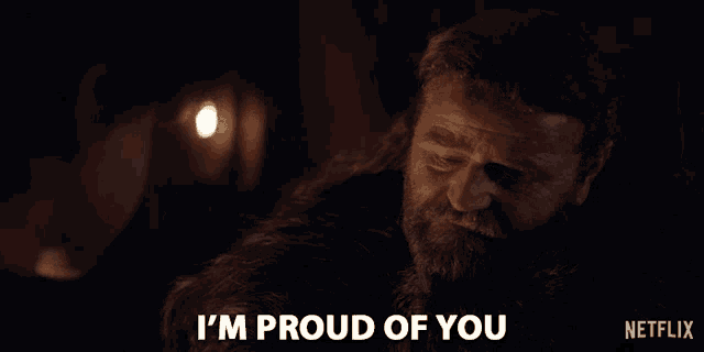 a man says i 'm proud of you in a netflix ad