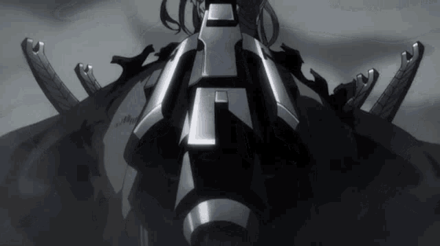 a black and white drawing of a robot with the letter t on the back