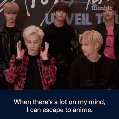 when there 's a lot on my mind i can escape to anime ..