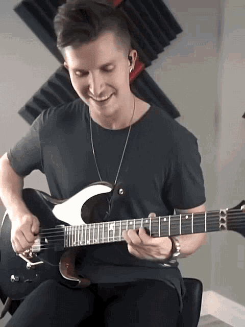 Playing The Guitar Cole Rolland GIF - Playing The Guitar Cole Rolland Jamming GIFs