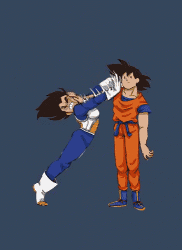 a cartoon of a man holding another man upside down