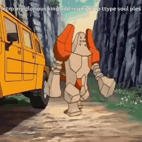 a cartoon character is standing next to a yellow van .
