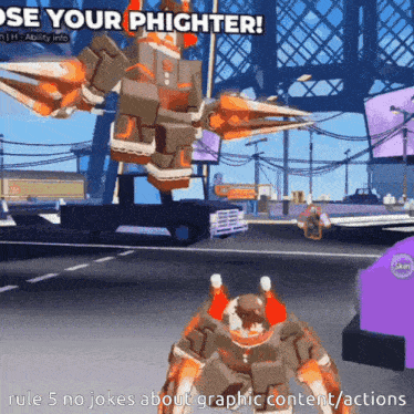 a screenshot of a video game that says " lose your phighter "