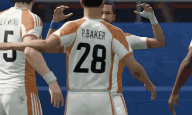 a player with the number 28 on their back
