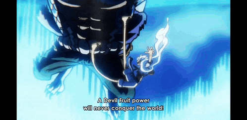 a devil fruit power will never conquer the world is shown