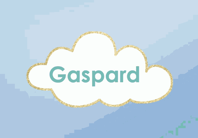 a white cloud with the word gaspard written on it