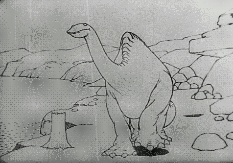 a black and white drawing of a dinosaur