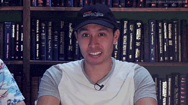 a man wearing a hat that says unbound