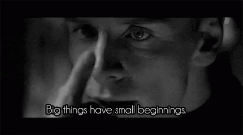 Big Things Have Small Beginnings - Small GIF - Big Things Have Small Beginnings Small Beginnings Michael Fassbender GIFs
