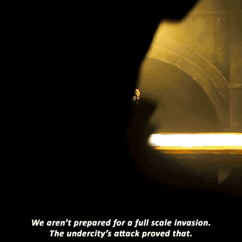 a silhouette of a man with the words " we aren 't prepared for a full scale invasion " on the bottom