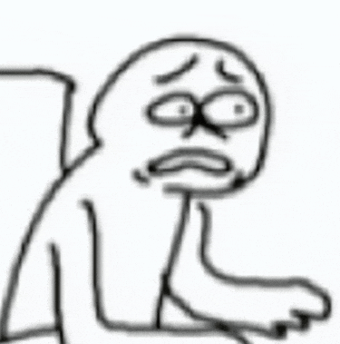 a black and white drawing of a person with a sad look on their face .