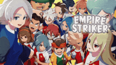 a poster for empire striker with a bunch of characters