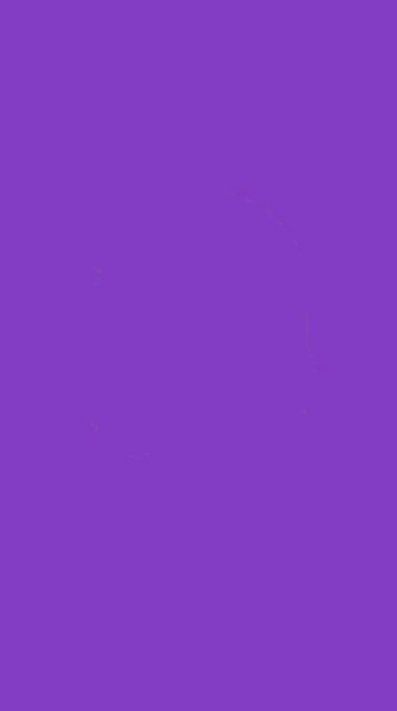 a cartoon drawing of a girl with purple hair and a flower in her hair on a purple background .