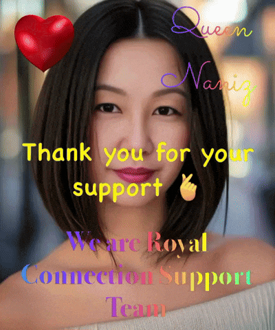 a picture of a woman with the words " thank you for your support " on it