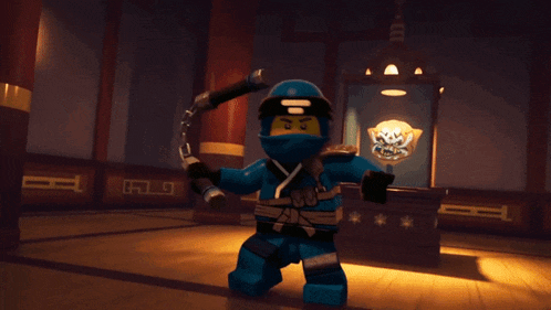 a group of lego ninjas are fighting each other with swords