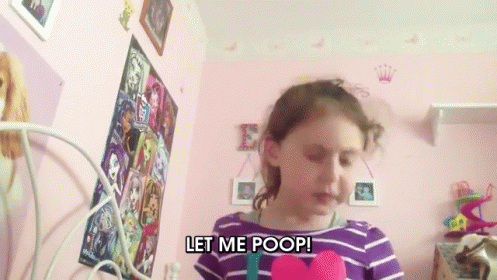 Let Me Poop GIF - Hilarious Girl Adorable GIFs