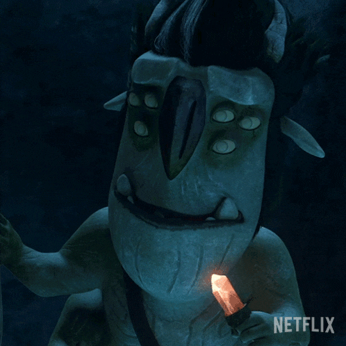 a netflix poster with a troll and the words why on it