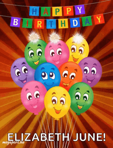 a happy birthday card for elizabeth june