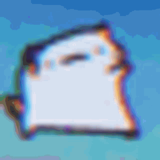 a ghost is floating in the air with a blue sky in the background .