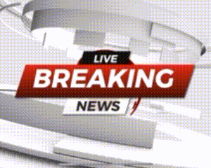 a live breaking news sign that is red and white