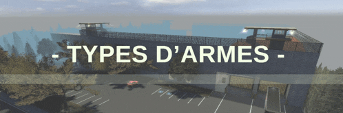 a sign that says types d' armes on top of a building