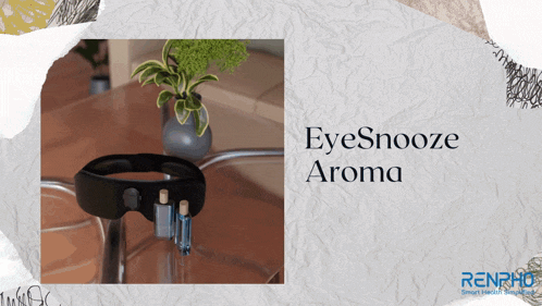 a picture of an eye snooze aroma with a plant in a vase