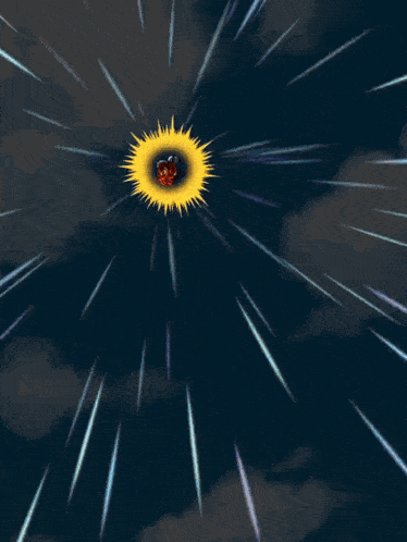 a cartoon character with red hair is in a yellow circle