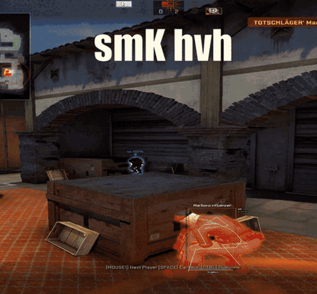 a screen shot of a video game that says smk hvh on it