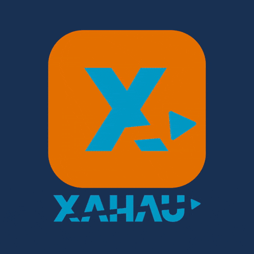 a red square with a blue x and the word xahau underneath it