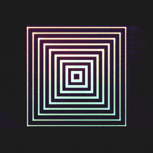 an optical illusion of a swirl with a square in the middle
