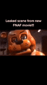 a leaked scene from a new fnaf movie .
