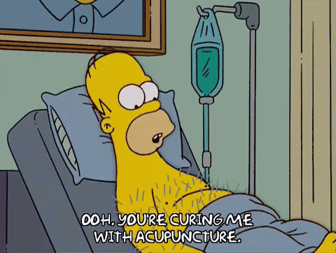 Ooh, You'Re Curing Me With Acupuncture GIF - Acupuncture Homer Simpson The Simpsons GIFs