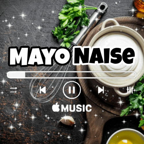 a picture of a bowl of mayonnaise with the words mayonaise on it