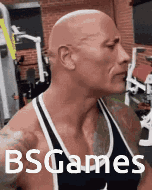 a man in a gym with the word bsgames on the bottom right